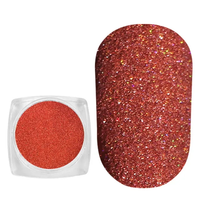 Komilfo Spangles 013 glitter unghie 2,5 g arancione ologramma