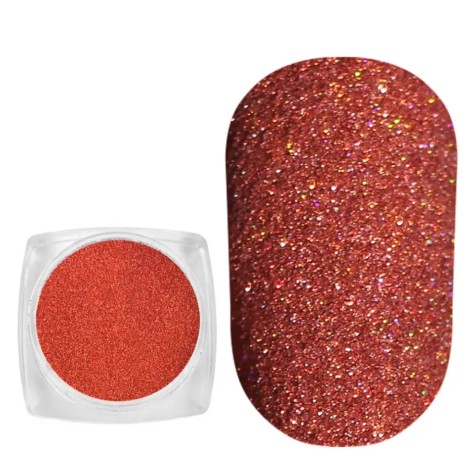 Komilfo Spangles 013 glitter unghie 2,5 g arancione ologramma