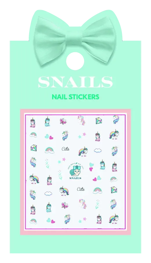 Snails Unicorn Queen stickers unghie unicorno 20 pz