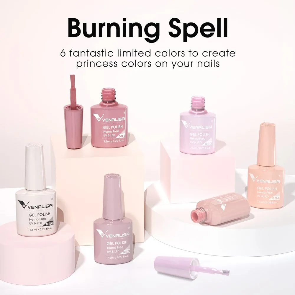 Venalisa Blushing Petal set smalto semipermanente 6x7,5ml hema free