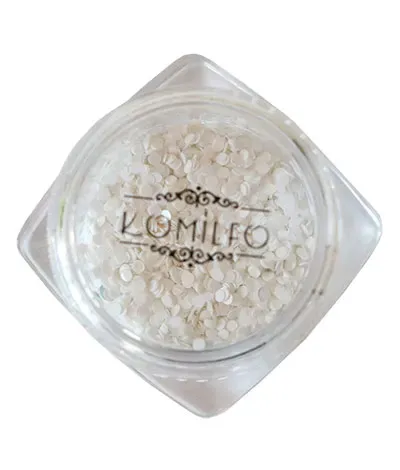 Komilfo Disco Design 034 decorazioni unghie bianche 1 g