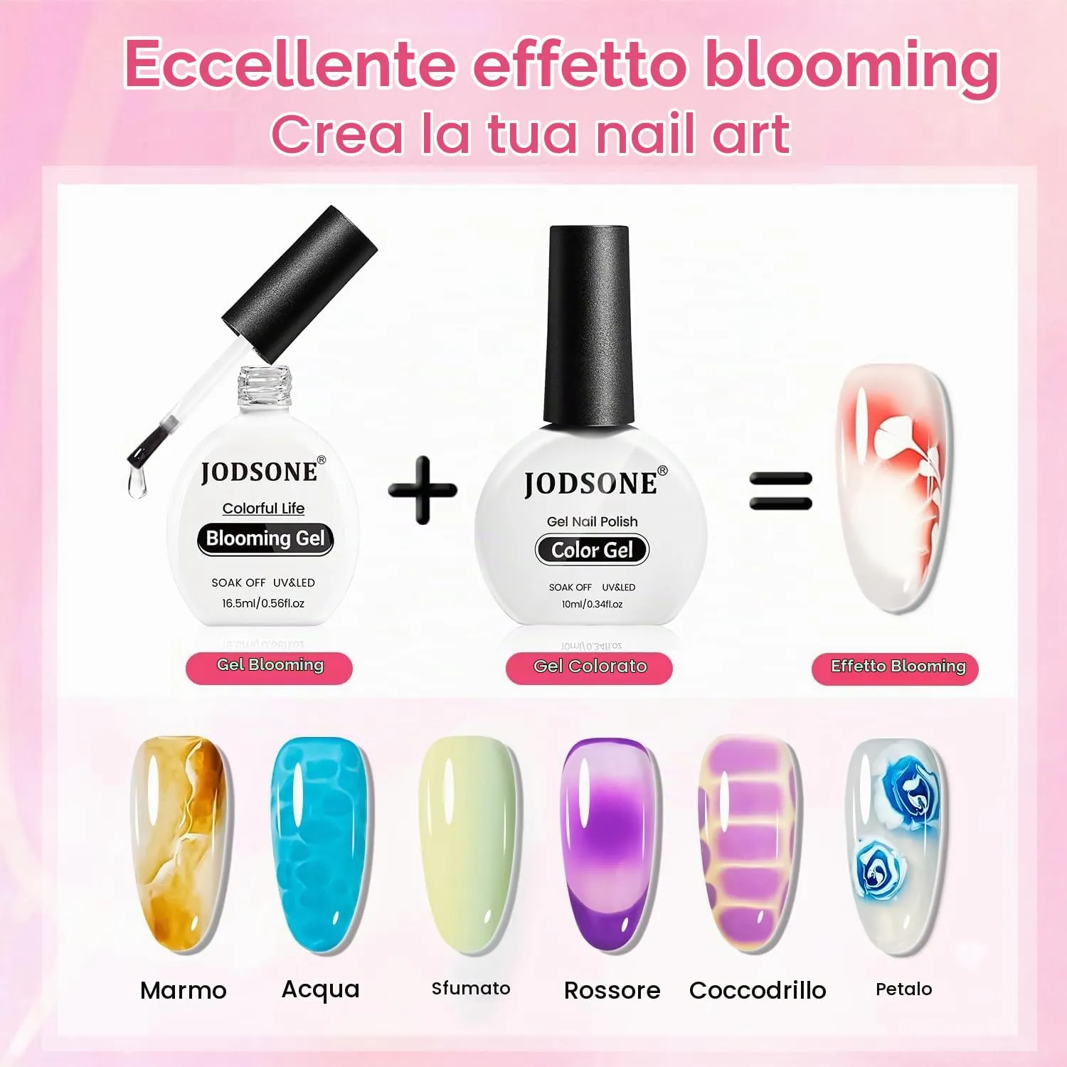 Jodsone Blooming Gel trasparente 2x16,5ml marmo
