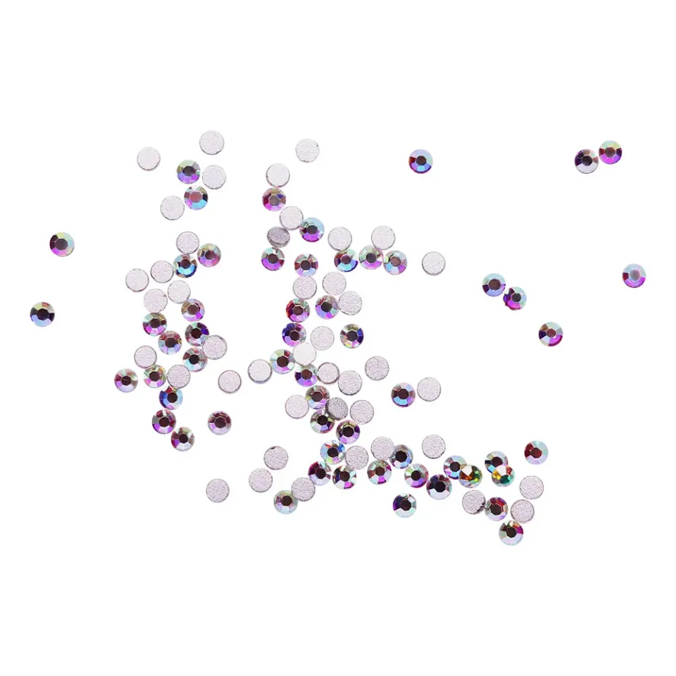Komilfo Strass Crystal AB decorazioni unghie 100 pz misura 4