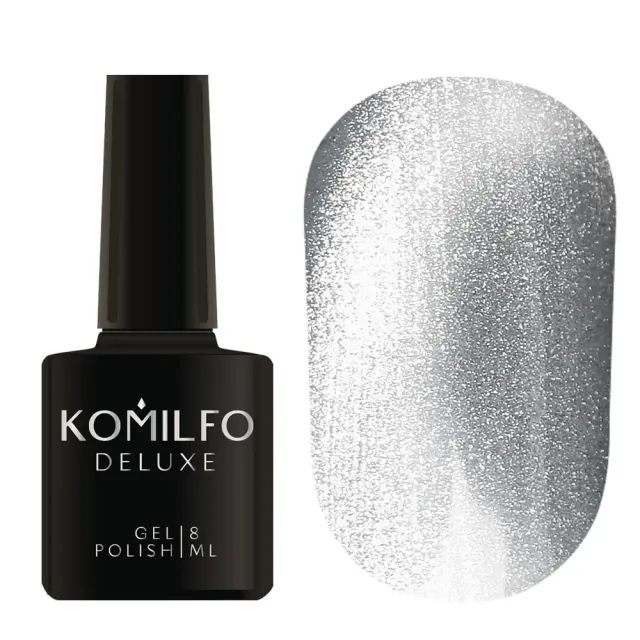 Komilfo 9D Cat's Eye Silver smalto magnetico semipermanente 8 ml