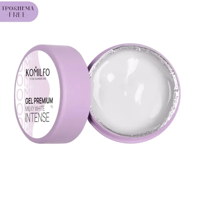Komilfo Gel Premium Milky White Intense gel unghie 15 g lattiginoso