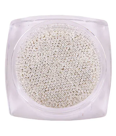 Komilfo Microperle metallo microperle unghie 6 g argento