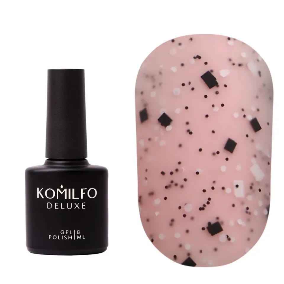 Komilfo No Wipe Matte Top Stone top opaco 8 ml nero bianco