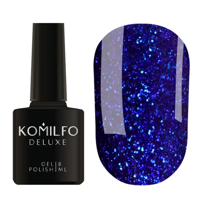 Komilfo Stardust Glitter 006 smalto semipermanente blu glitter 8 ml