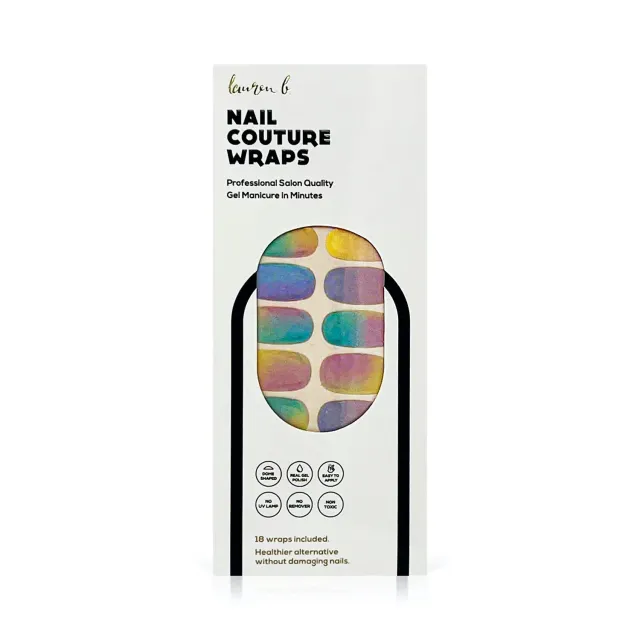 Lauren B Beauty SoCal Sky nail wraps gel azzurro