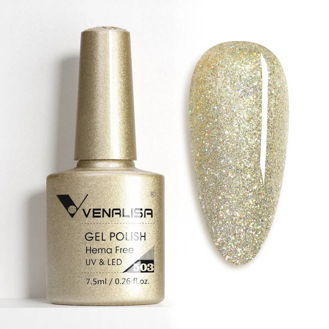 Venalisa Glitter Smalto Gel 7,5ml Brillante