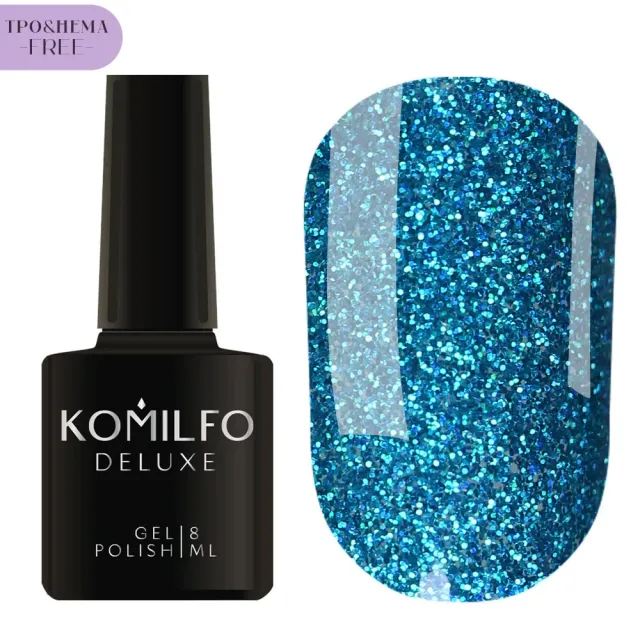 Komilfo Glitter G020 smalto semipermanente 8 ml glitter senza HEMA