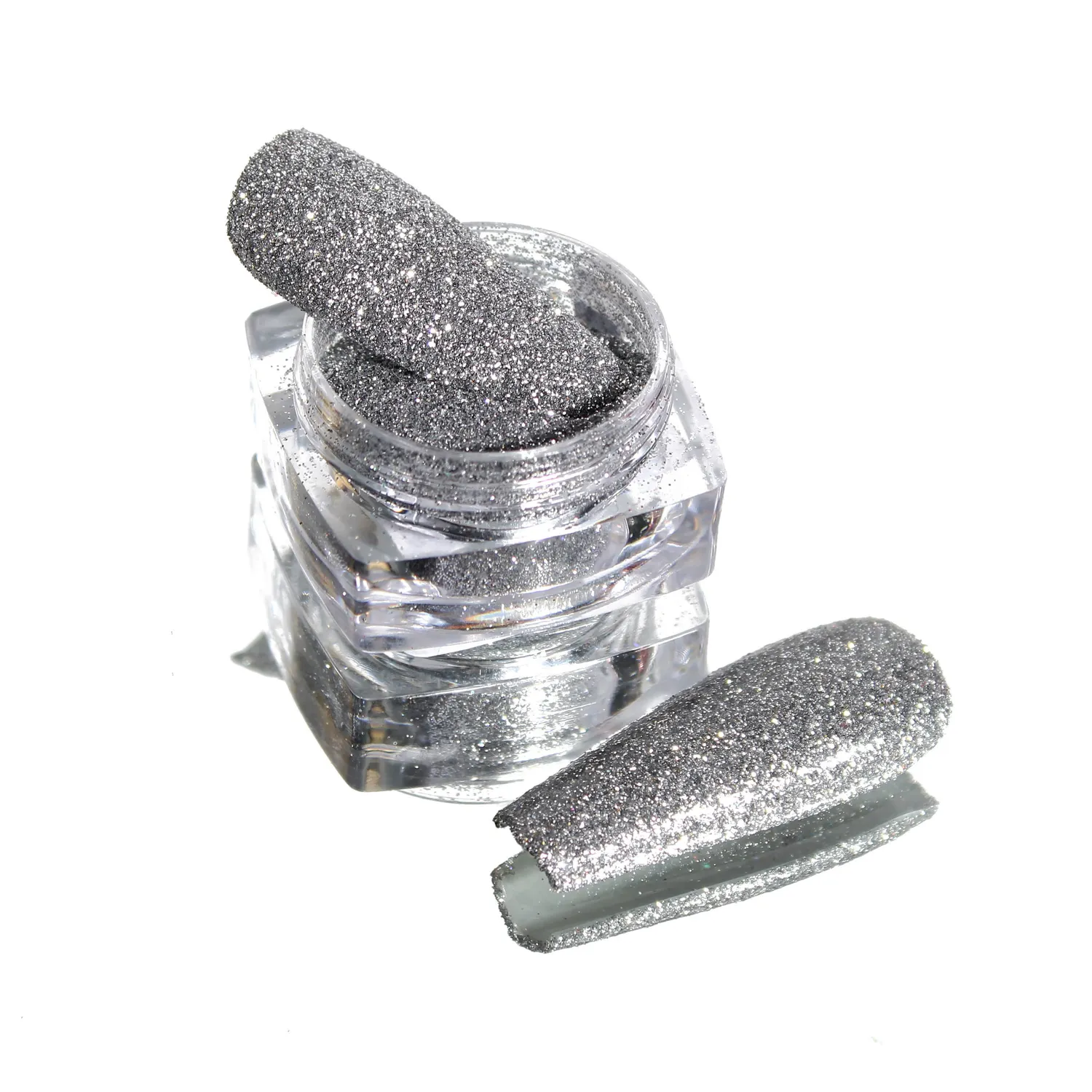 Komilfo 103B glitter unghie argento 2,5 g micro