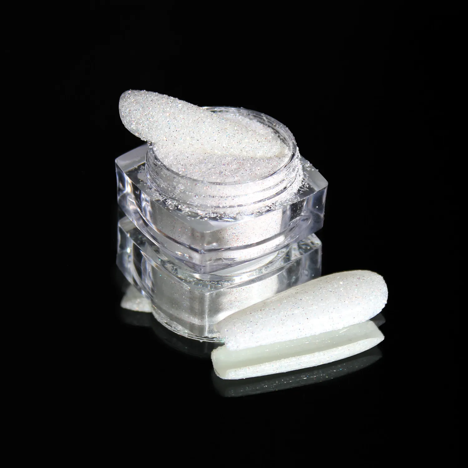 Komilfo 023E paillettes unghie 2,5 g bianche 0,3 mm
