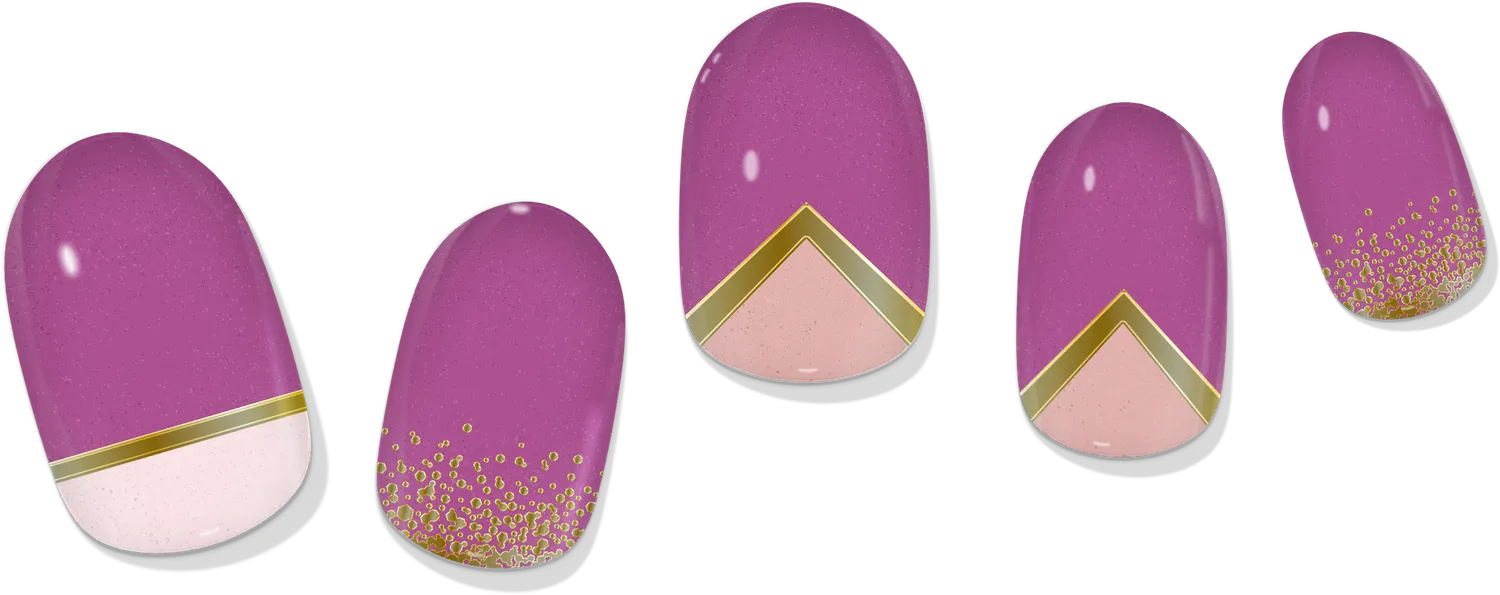 Lauren B Beauty Pink Gold Geometric cerotti gel color change