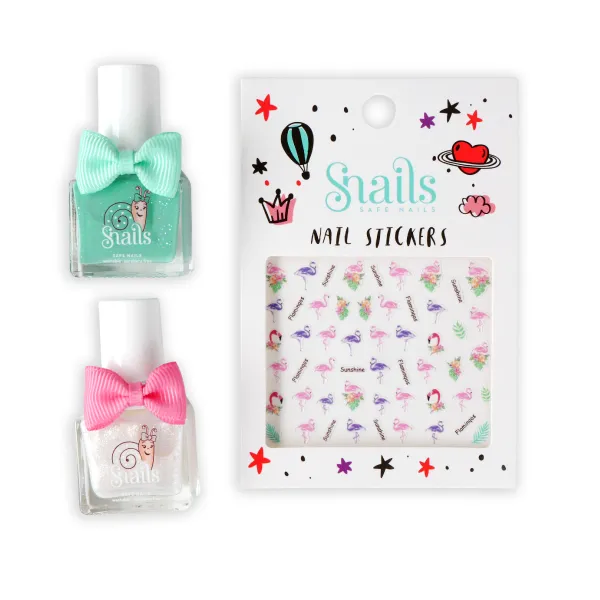 Snails & Friends Flamingo Fiesta set smalti bambini lavabili