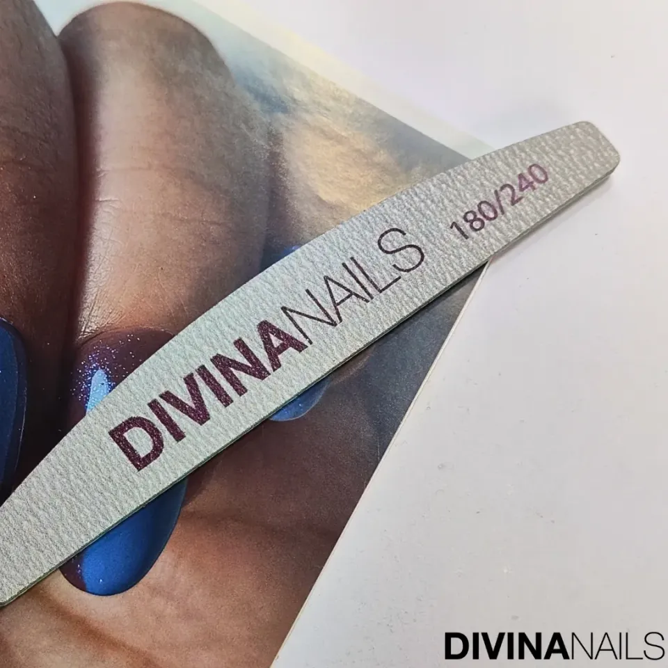 Diva Nails Lima mezzaluna 180/240 bilaterale 25 pezzi opaca