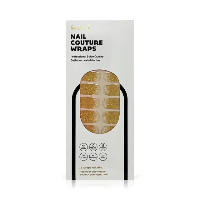 Lauren B Beauty Gold Dusted nail wraps gel adesivi oro