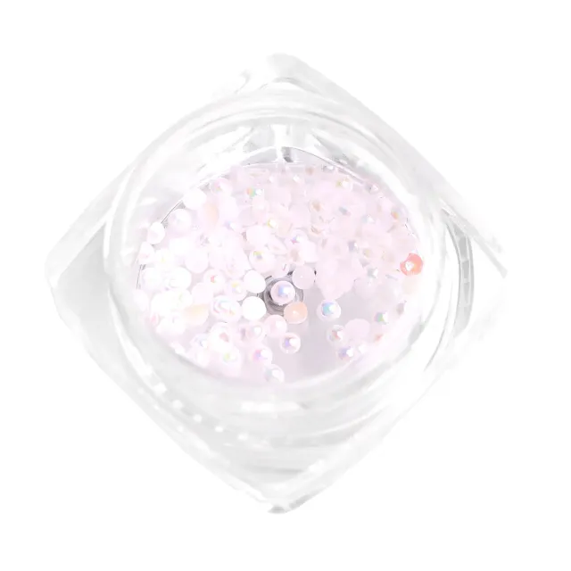 Komilfo perle White AB decorazione unghie 2 mm perlato