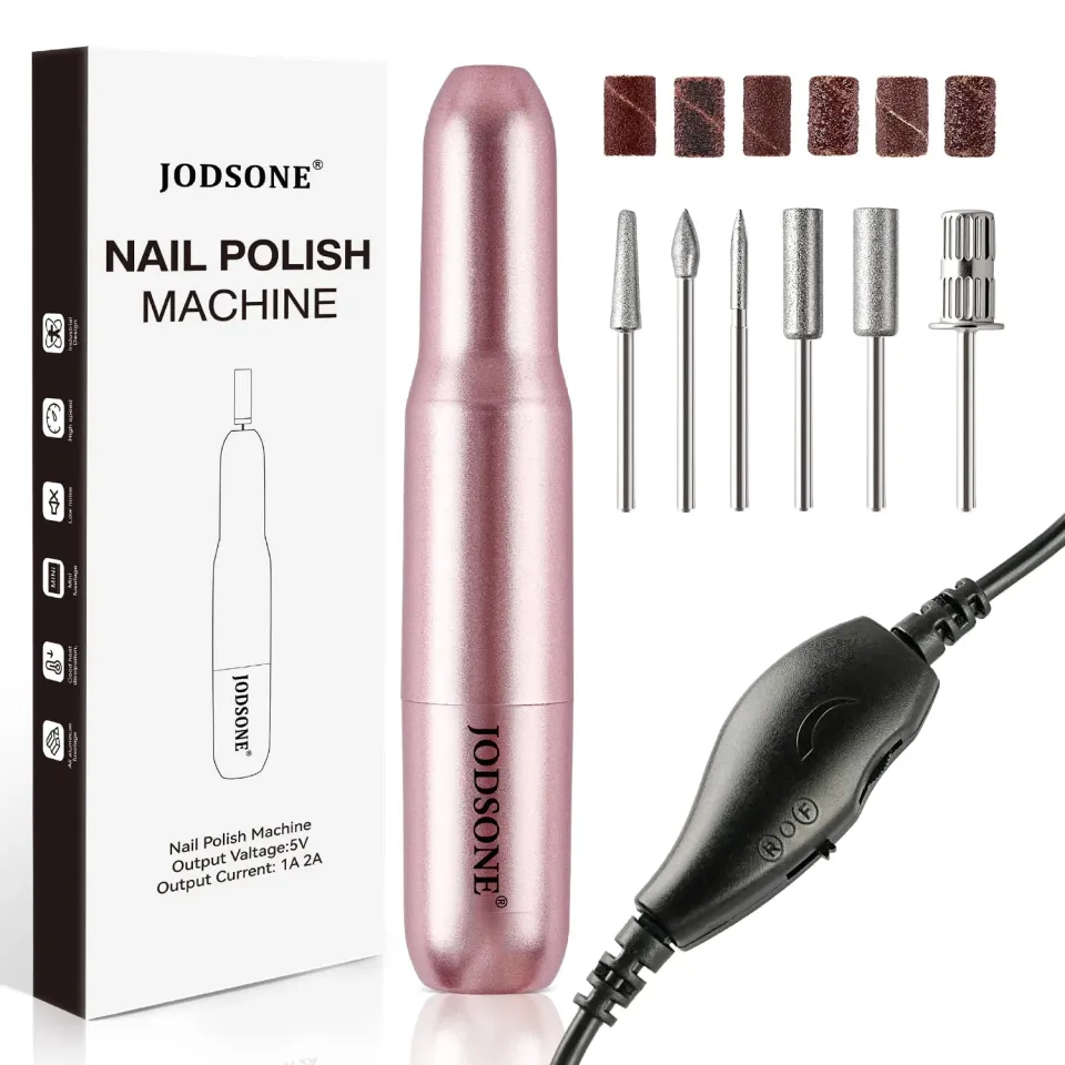 Jodsone Fresa Unghie Elettrica 14000 RPM con 6 Punte