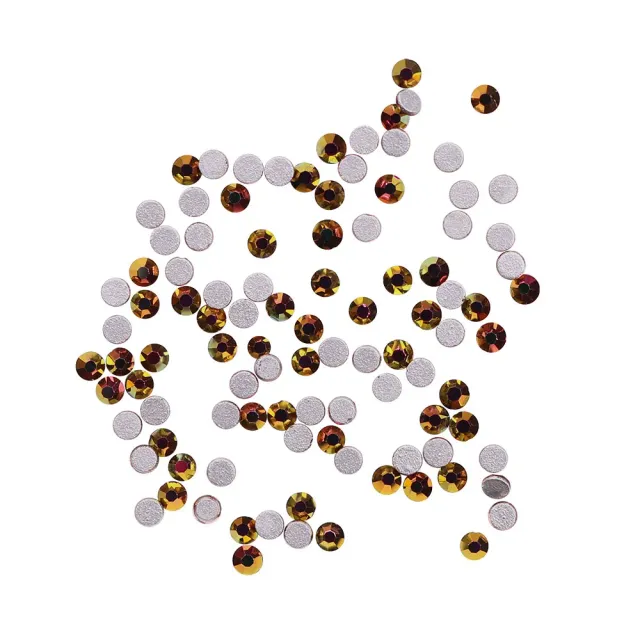 Komilfo strass unghie Rainbow Gold misura 5 100 pz