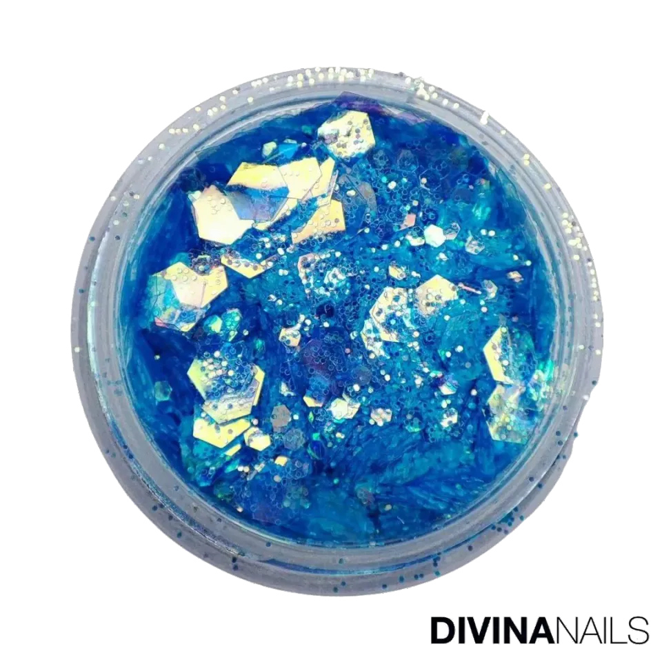 Diva Nails Holo Flakes Coral Bay glitter unghie 2g olografico