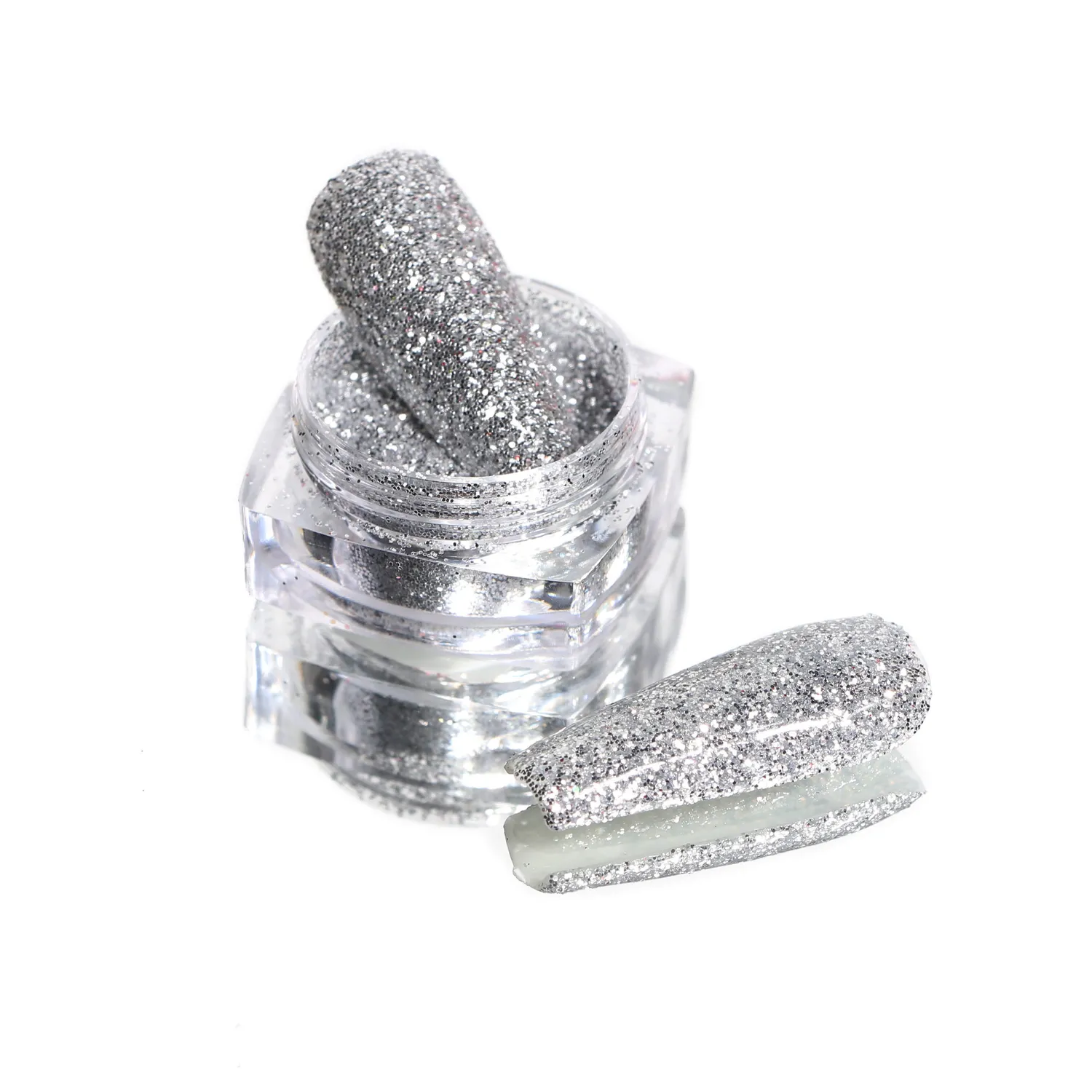 Komilfo Spangles 102F glitter unghie 2,5 g argento