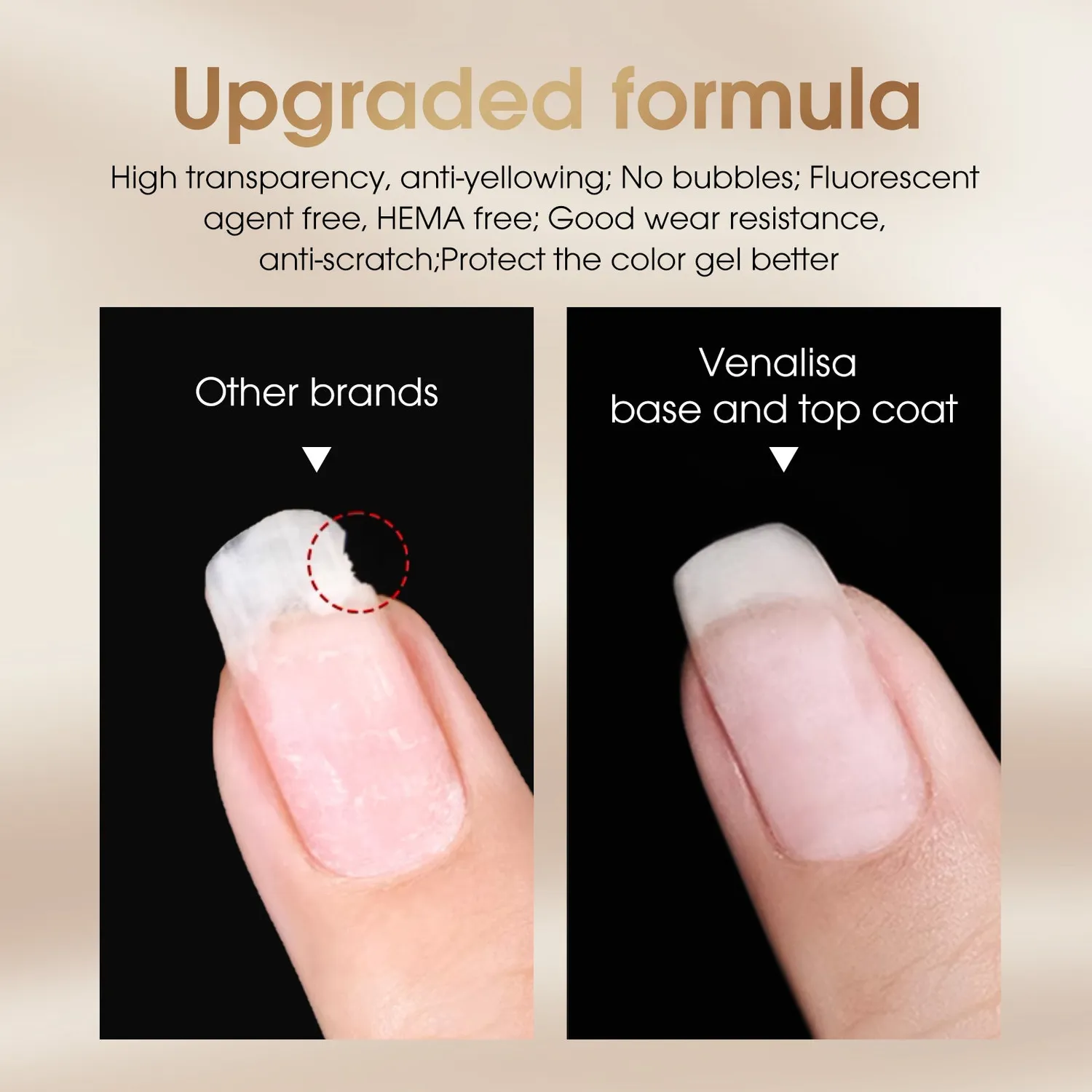 Venalisa Top Base Coat set smalto semipermanente 2x10ml no-wipe