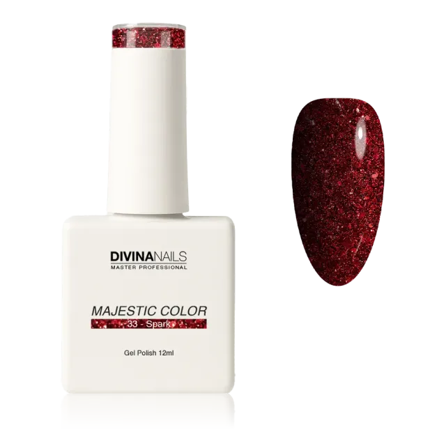 Diva Nails Majestic Color 33 Spark semipermanente 12ml glitter