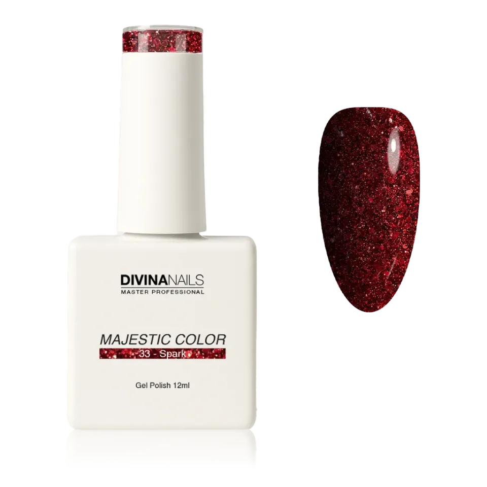 Diva Nails Majestic Color 33 Spark semipermanente 12ml glitter
