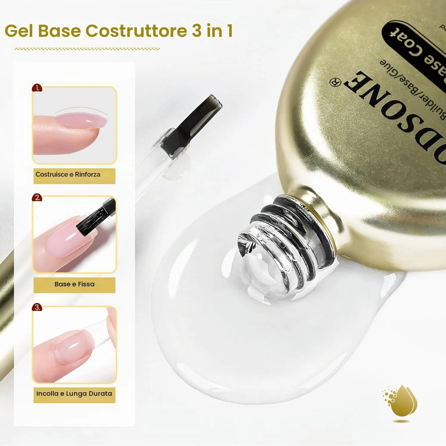 Jodsone G02G07 Set Base Builder 3in1 e Top Coat 2x16,5ml vetro
