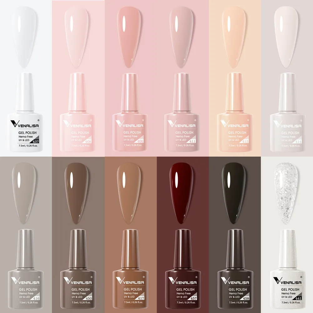 Venalisa Whisper Set 12 smalti gel 7,5ml HEMA free
