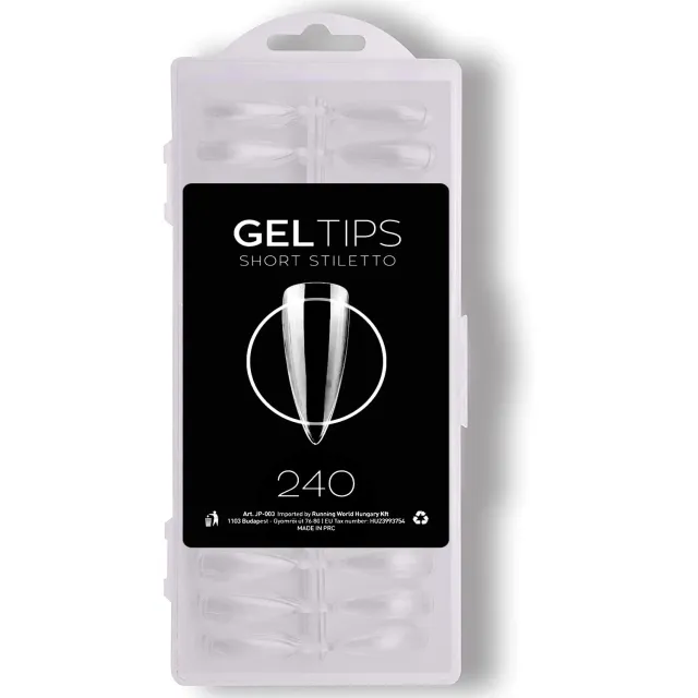 Nailfor Gel Tips Stiletto corte trasparenti 240pz full cover