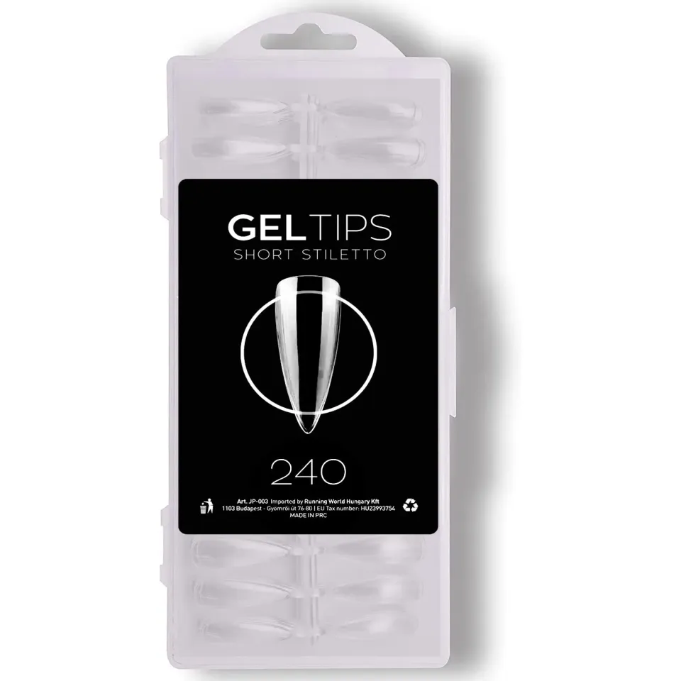 Nailfor Gel Tips Stiletto corte trasparenti 240pz full cover