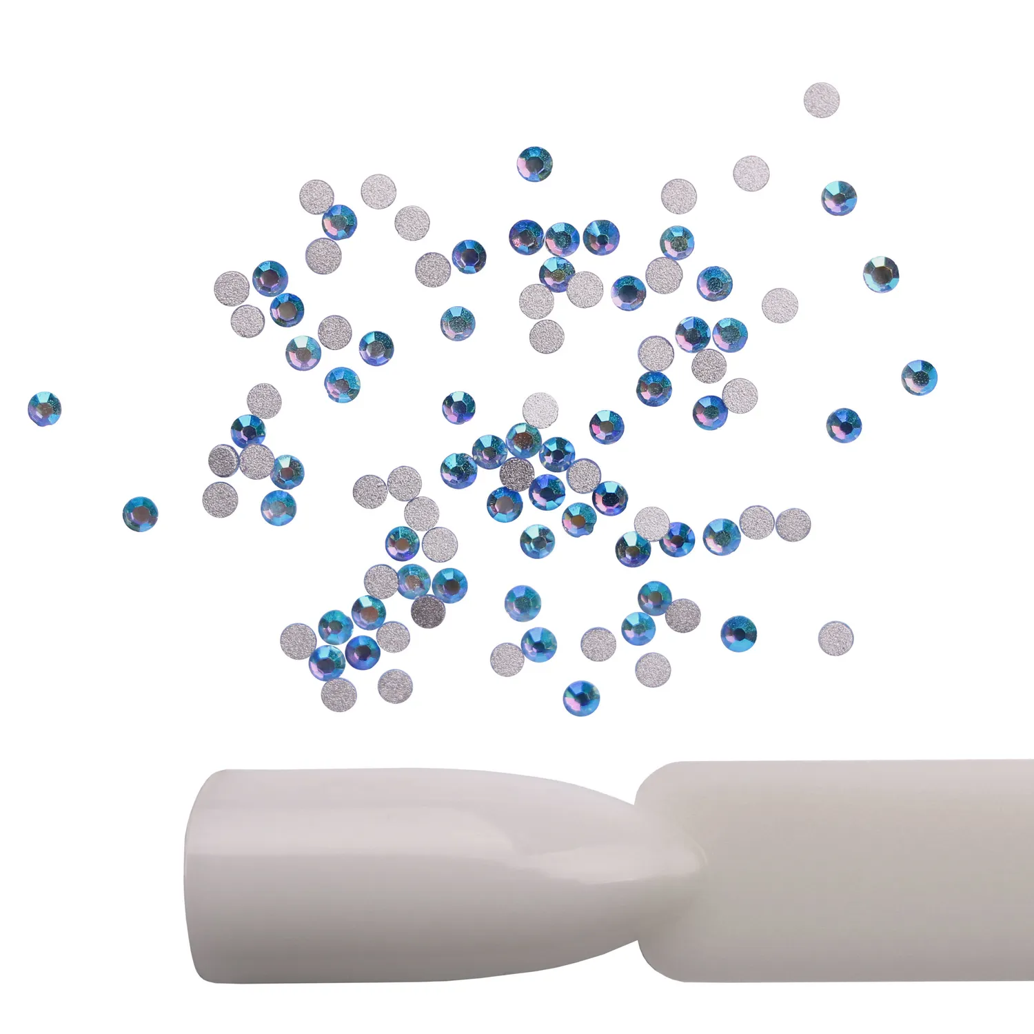 Komilfo strass Light Sapphire AB decorazione unghie 100 pz blu