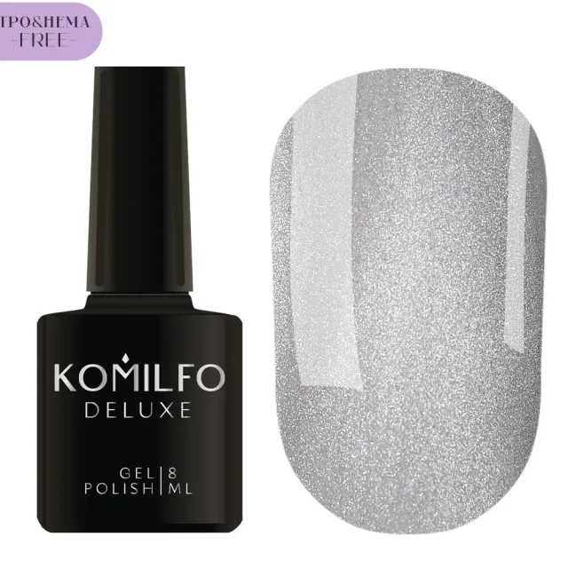 Komilfo Silk Cat Eye 002 smalto magnetico 8 ml argento
