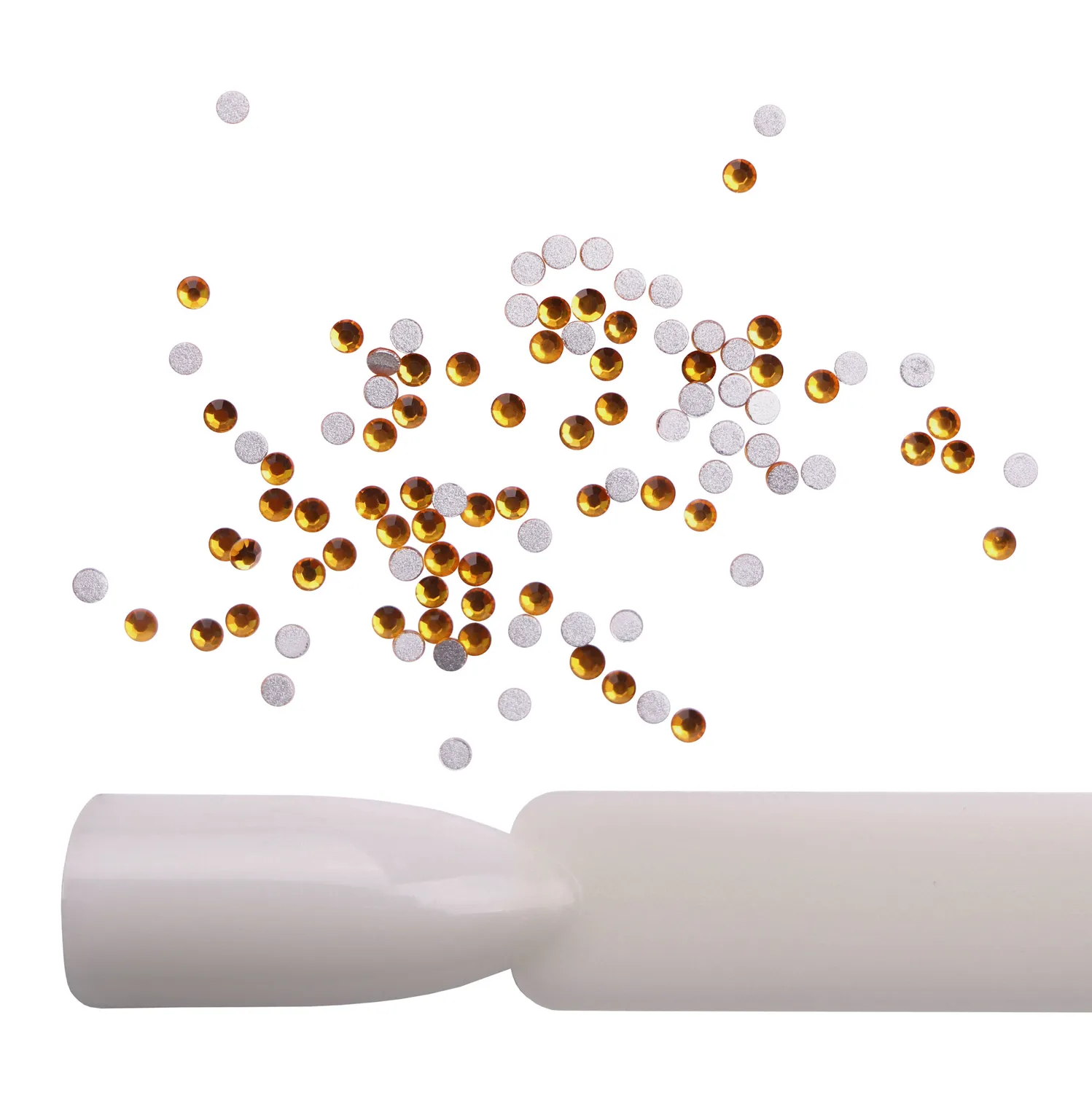 Komilfo strass unghie Topaz misura 4 100 pz