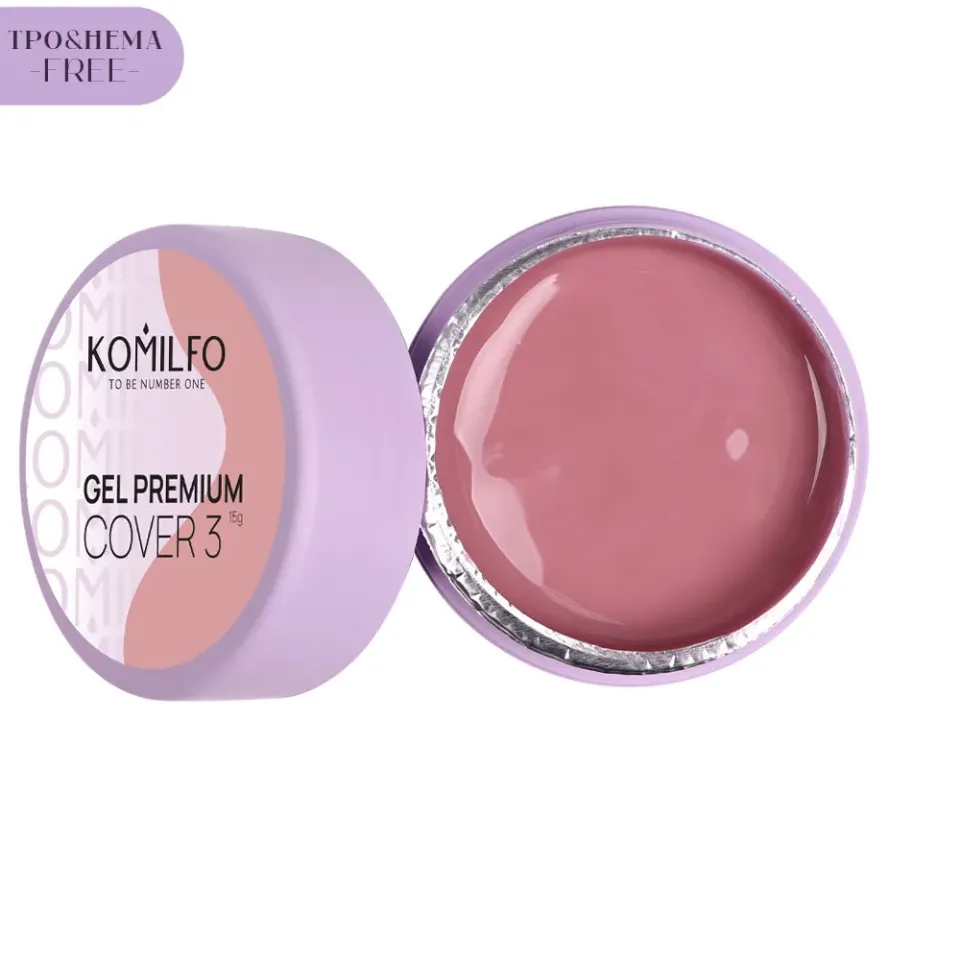 Komilfo Gel Premium Cover 3 gel unghie 15 g cover senza HEMA/TPO