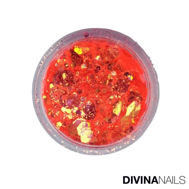 Diva Nails Holo Flakes Aranciata polvere glitter unghie 2g