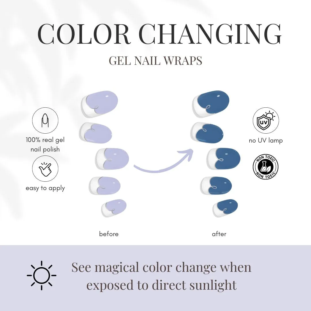 Lauren B Beauty Malibu Coastline Cobalt nail wraps gel blu