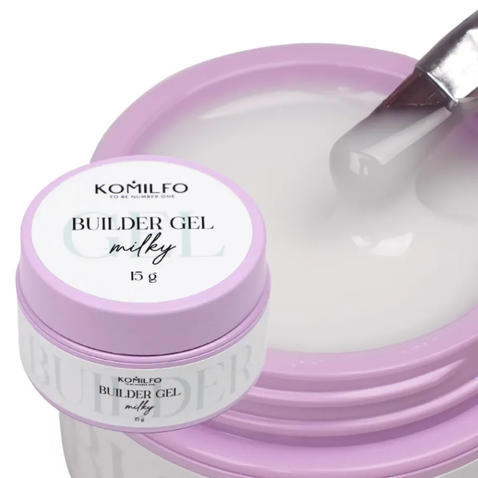 Komilfo Builder Gel Milky gel costruttore 15 g lattiginoso