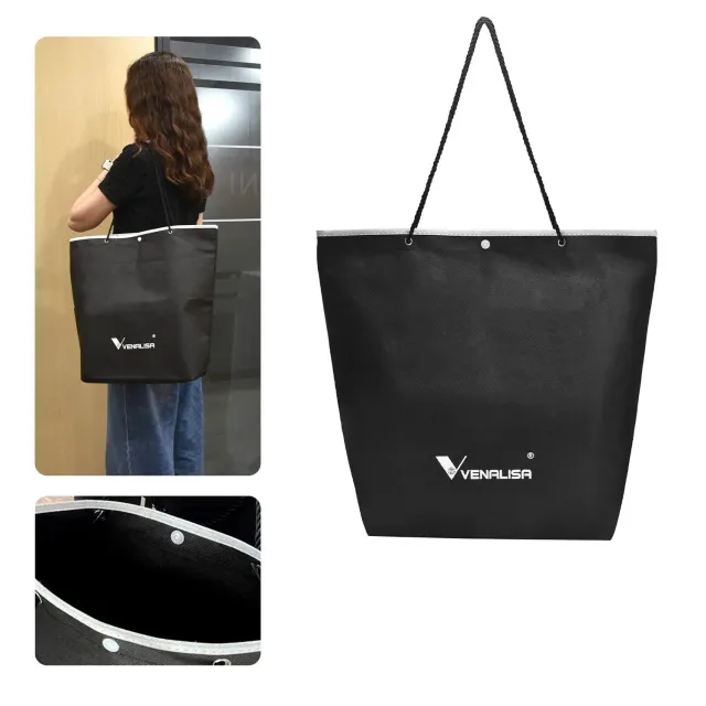 Venalisa Shopping Bag shopper nera 45x40x13cm salone