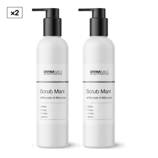 Diva Nails Scrub Mani Albicocca 300ml scrub esfoliante 2 pezzi
