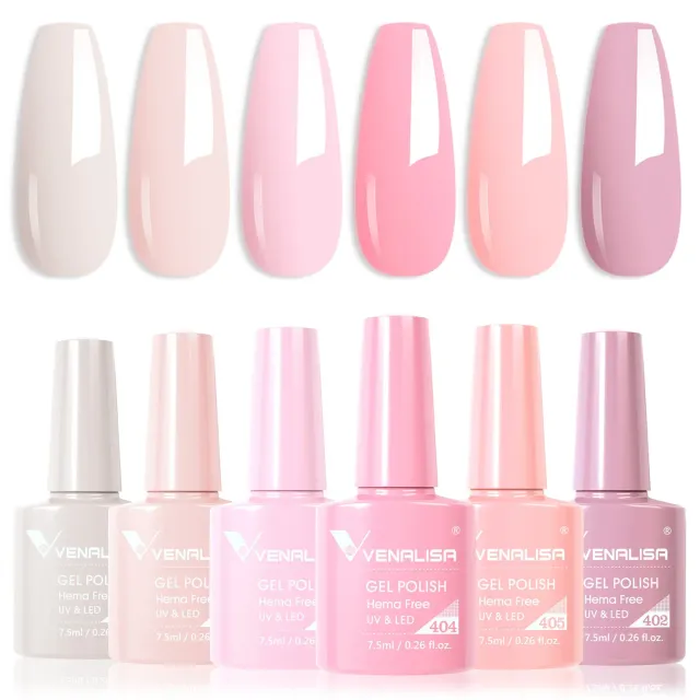 Venalisa Set 6 smalti gel 7,5ml colori assortiti TPO free