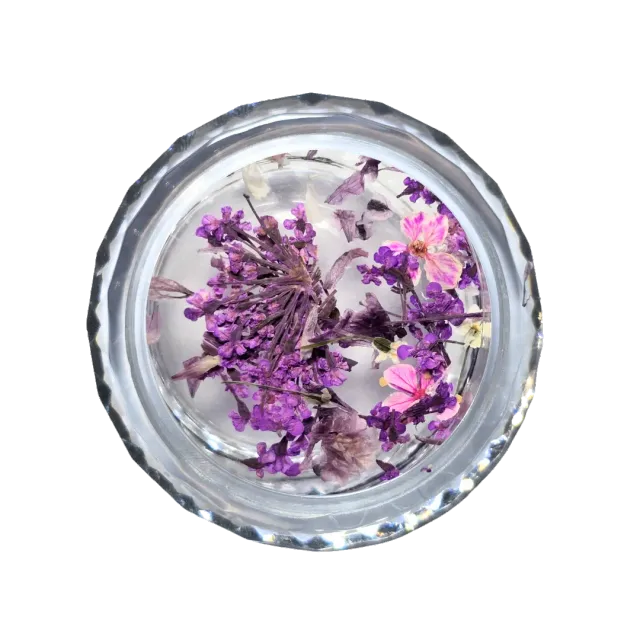 Diva Nails Dried Flowers Lillà fiori secchi unghie effetto sottovetro