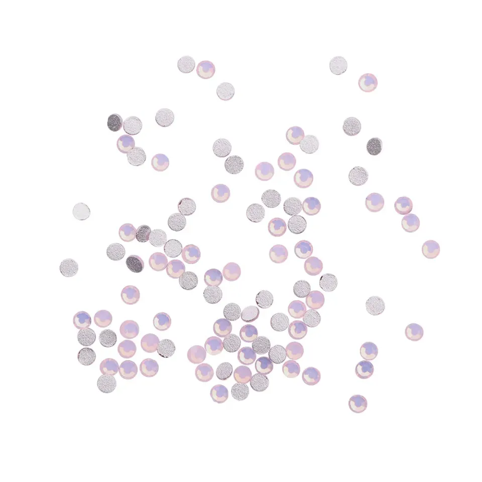 Komilfo Rhinestones Pink Opal strass unghie misura 4 rosa