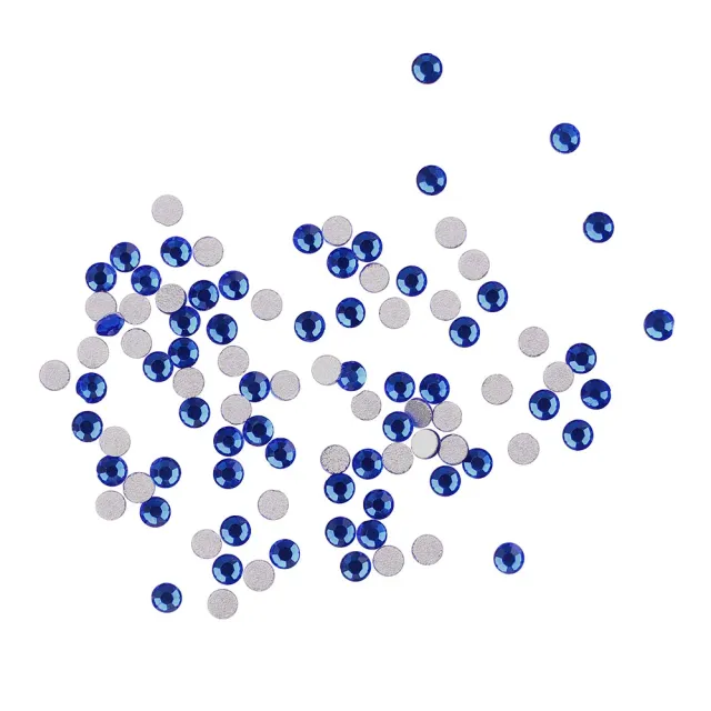Komilfo Rhinestones Cobalt strass unghie 100 pz blu