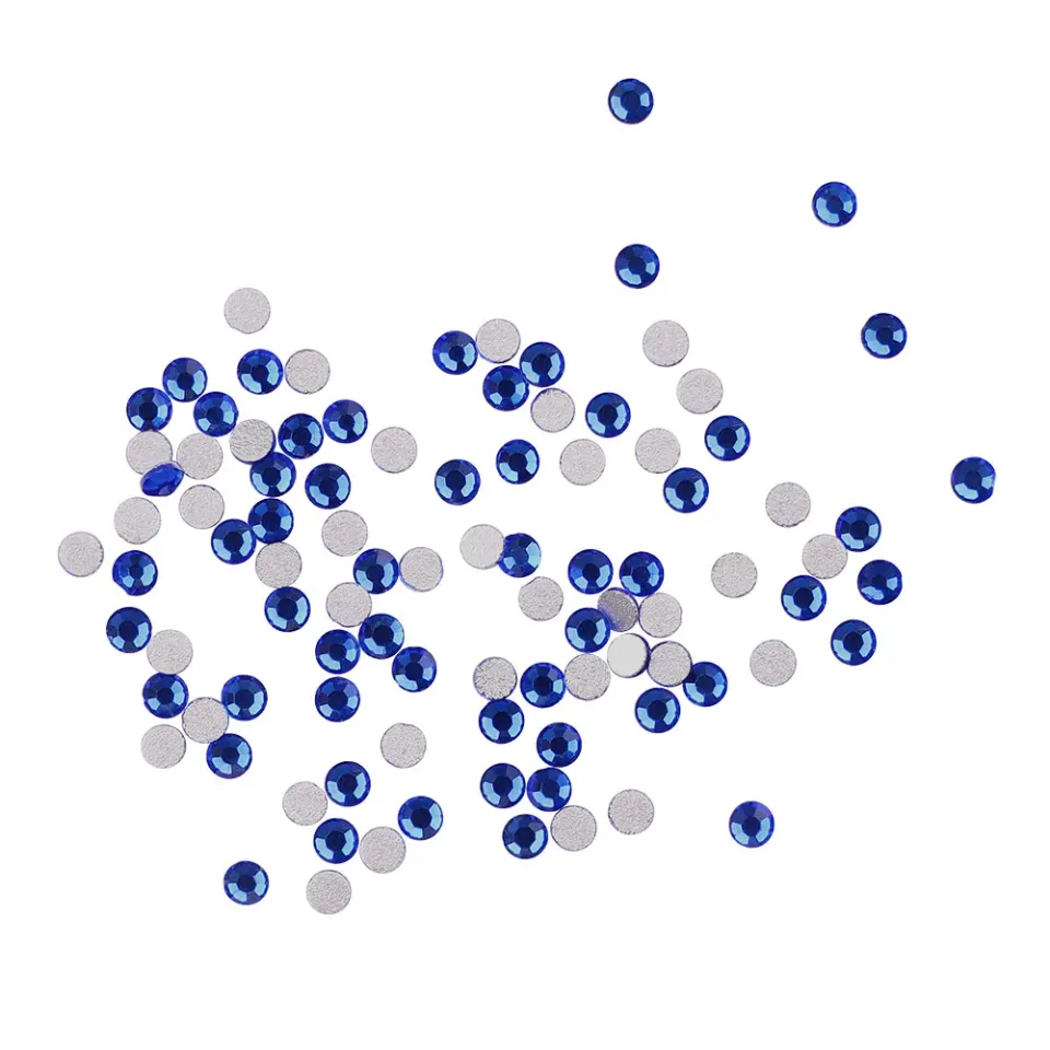Komilfo Rhinestones Cobalt strass unghie 100 pz blu