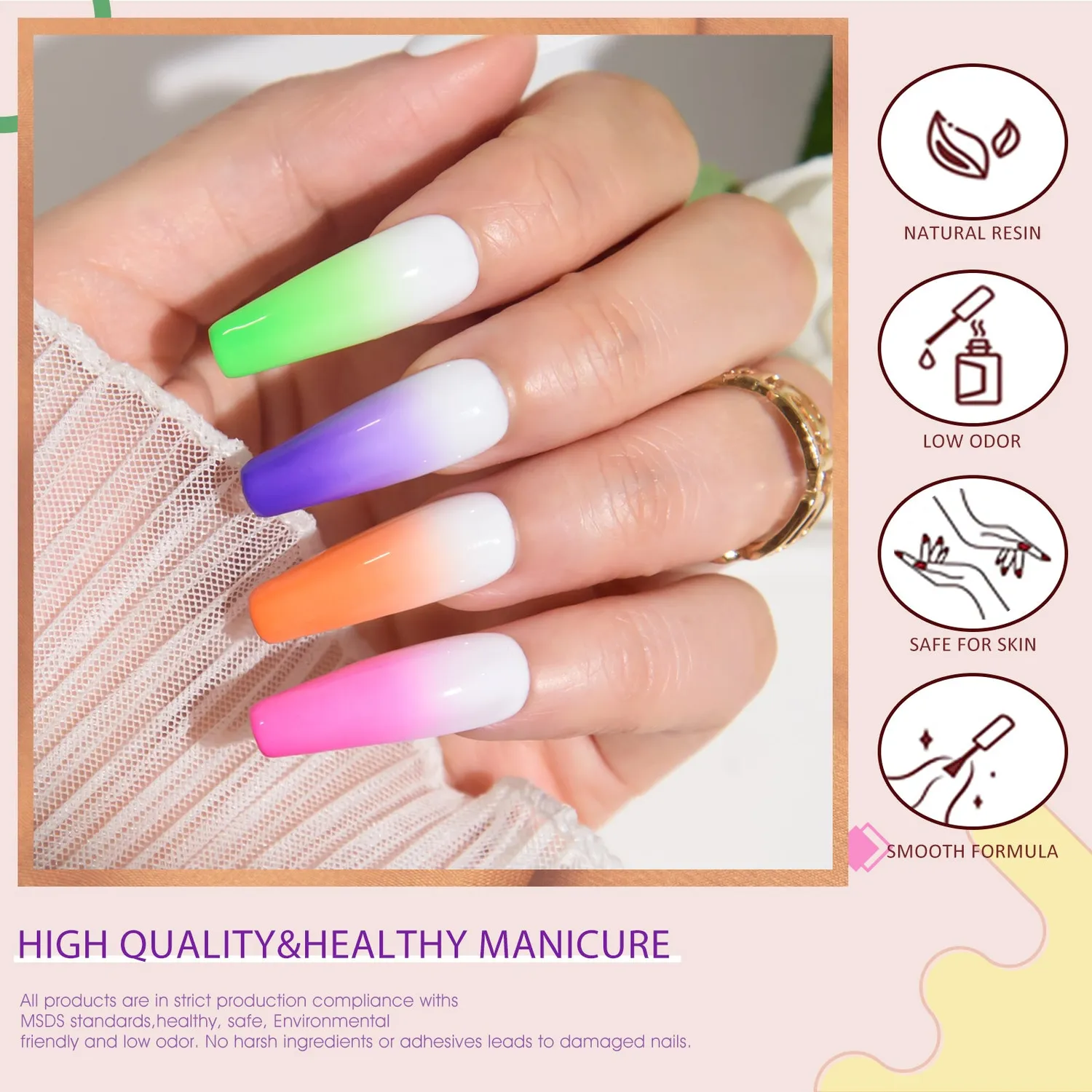 Venalisa Neon set smalti gel 6 colori 7,5ml fluo