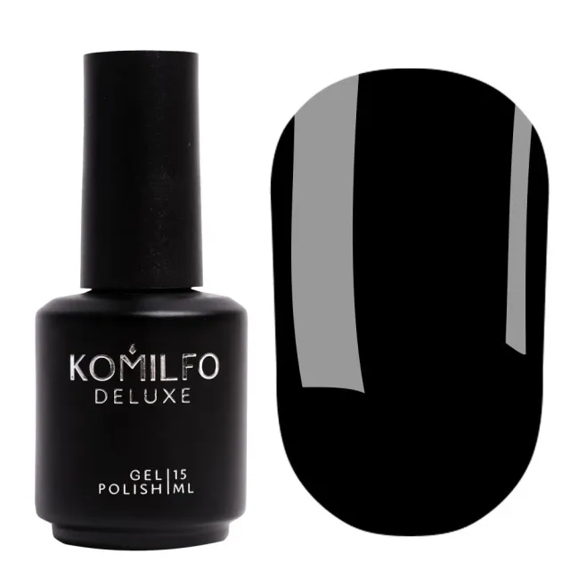 Komilfo Deluxe D001 smalto semipermanente 15 ml nero smalto