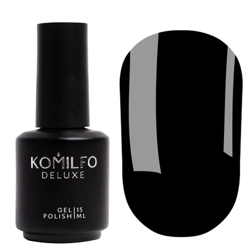 Komilfo Deluxe D001 smalto semipermanente 15 ml nero smalto